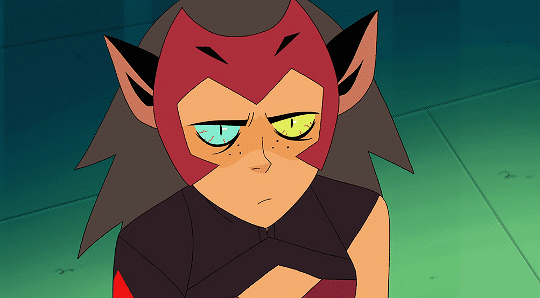 a webp file of Catra twiching her eye because she's tired