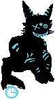 an image of a black shark-like anthropomorphic figure with cyan highlights over their body.